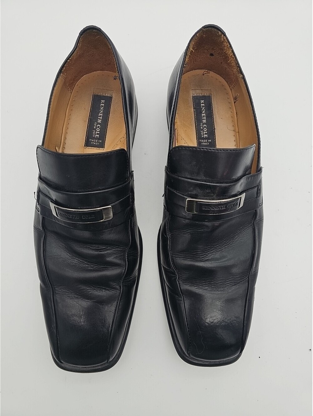 EUC Premium black leather with silver-tone bit Kenneth Cole New York